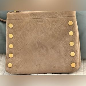 Hammitt Duke Crossbody Purse in Grey Natural with Brushed Gold